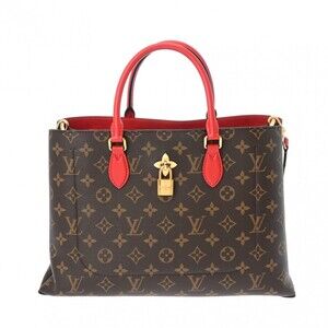 Louis Vuitton Monogram Flower Tote Coquelicot Red Canvas Handbag